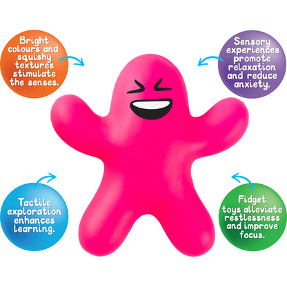 Sensory Sprouts Squish Pal Pink – Squishy, Stretchy Sensory Fidget Toy