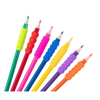 Sensory Sprouts Textured Pencil Grips Set of 28 – Tactile Pencil Grips for Sensory Support