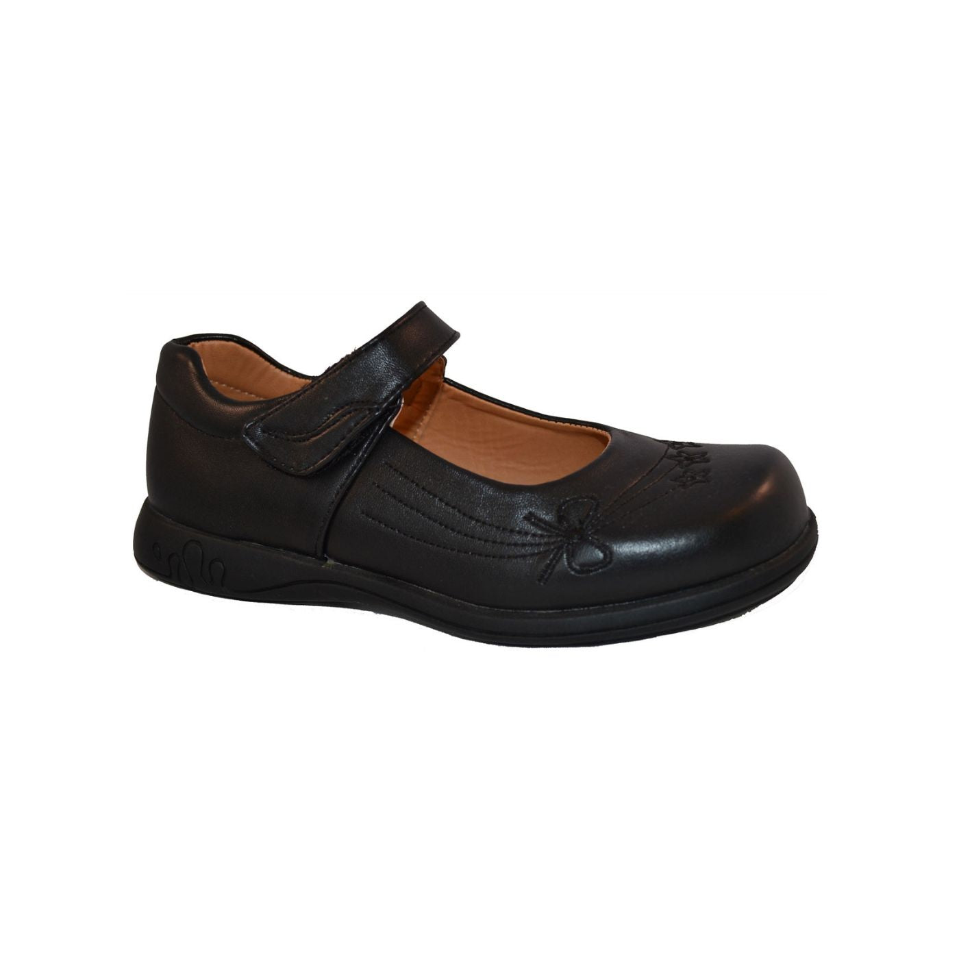 Sharon Girls School Shoes Black Size 25 to 37