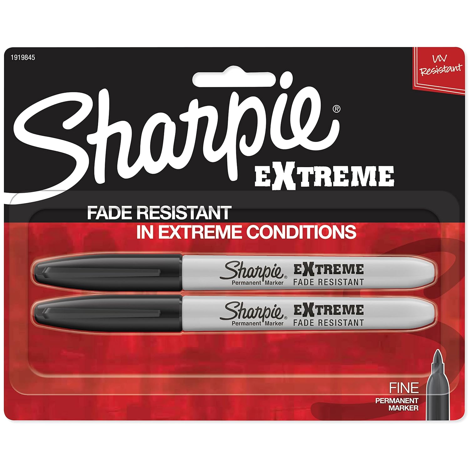 Sharpie Extreme Permanent Marker Industrial Fine Tip Black Pack of 2