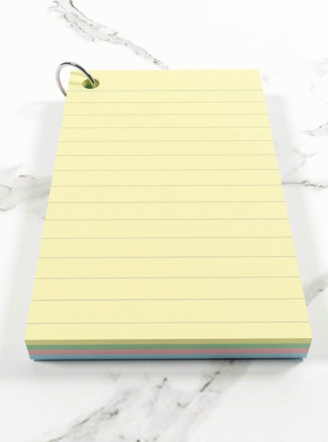 Silvine Luxpad Revision & Presentation Study Cards 5x3 Portrait Ruled Assorted with Binding Ring