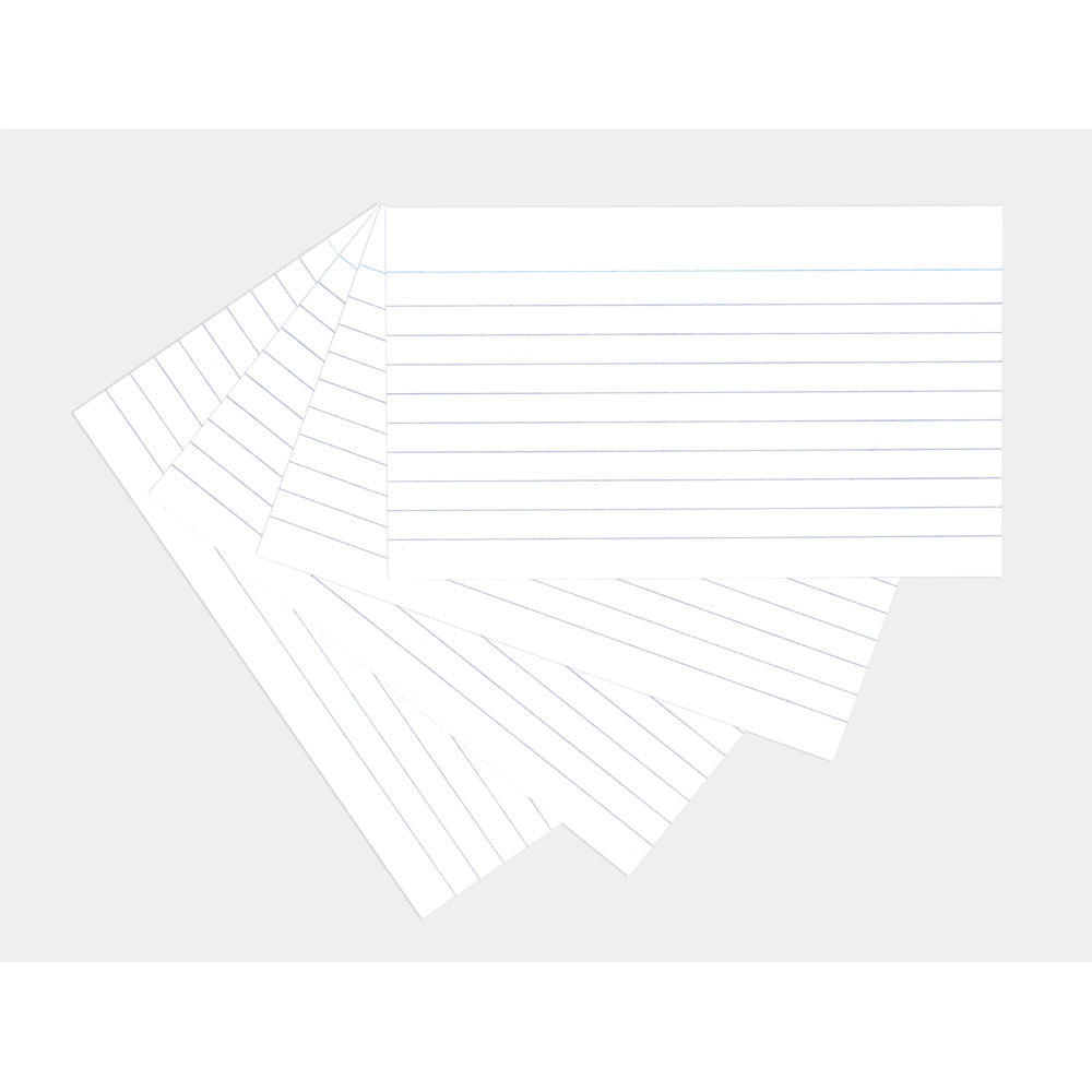 Silvine Record System Cards Ruled 127x76mm or 5x3" White Pack 100