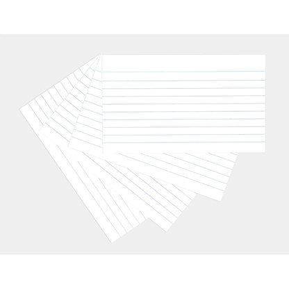 Silvine Record System Cards Ruled 127x76mm or 5x3" White Pack 100