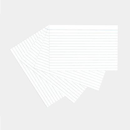 Silvine Record System Cards Ruled 152x102mm or 6x4" White Pack 100