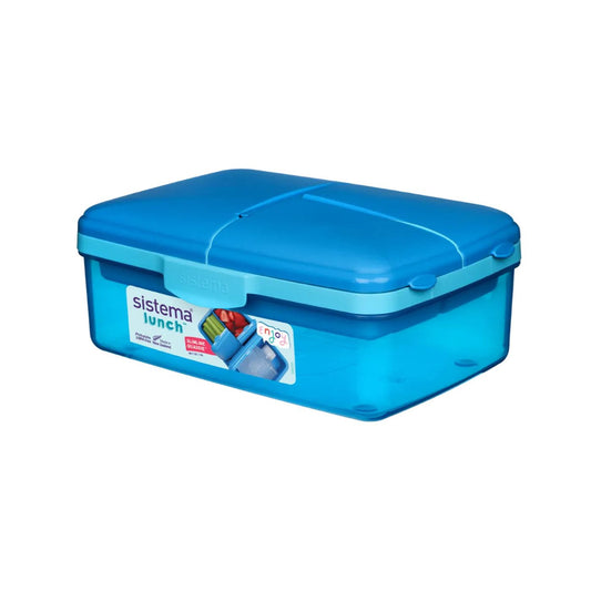 Sistema Lunch Box with Bottle Multi-Compartment 1.5L Blue