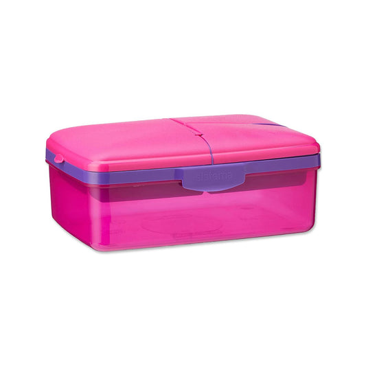 Sistema Lunch Box with Bottle Multi-Compartment 1.5L Pink