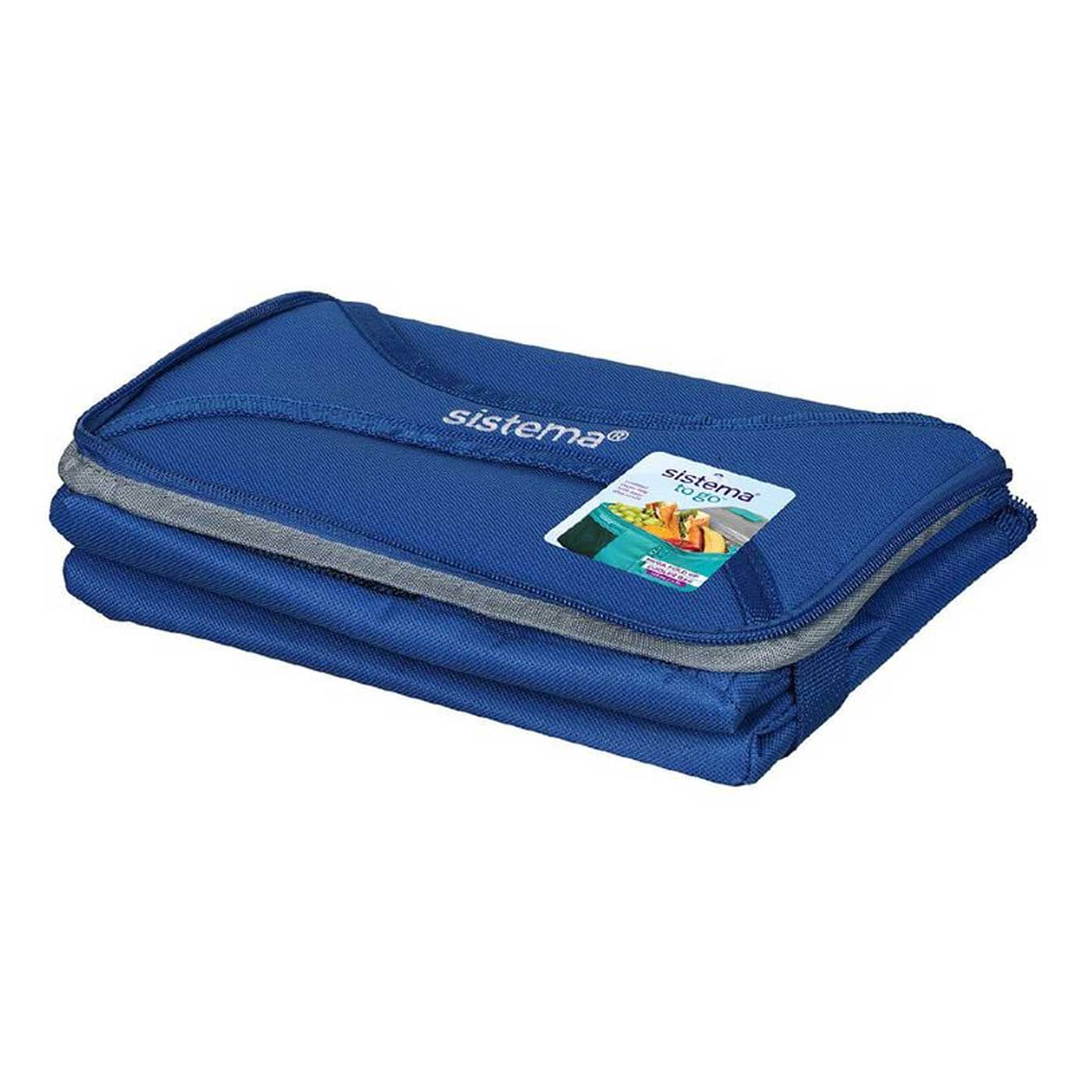 Sistema Mega Fold Up Insulated Lunch Bag To Go Navy