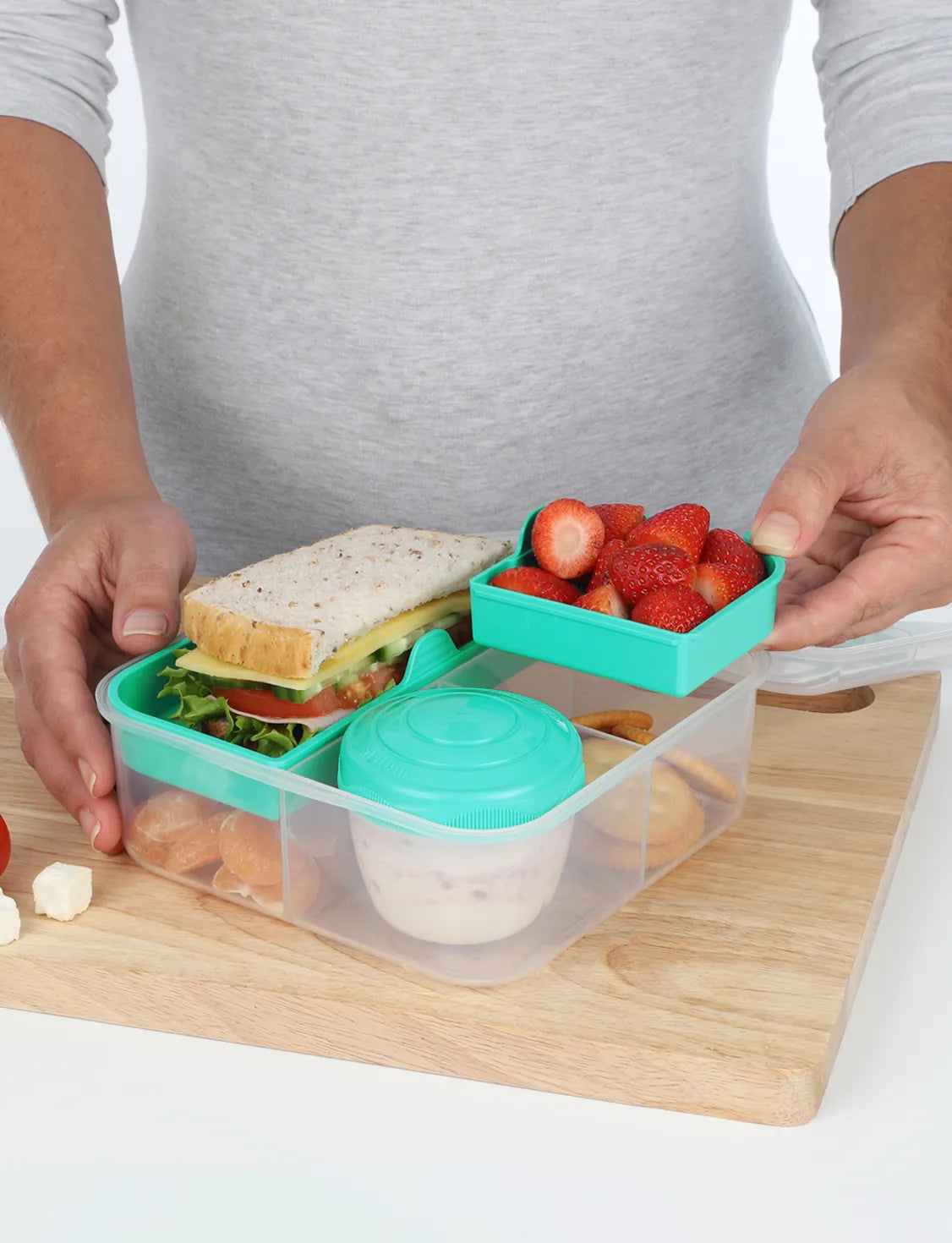 Sistema Lunch Box Bento Cube To Go OBPP 1.25L Minty Teal
