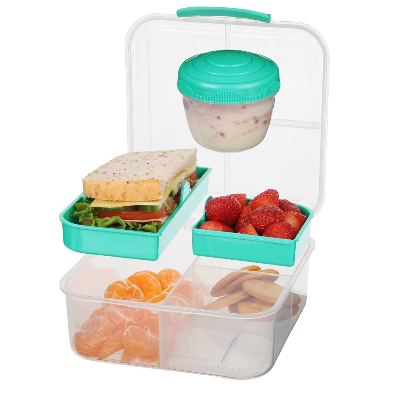 Sistema Lunch Box Bento Cube To Go OBPP 1.25L Minty Teal