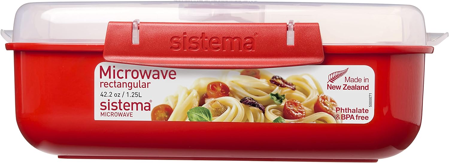 Sistema Lunch Box Klip It 1.25L Rectangular Microwave Red