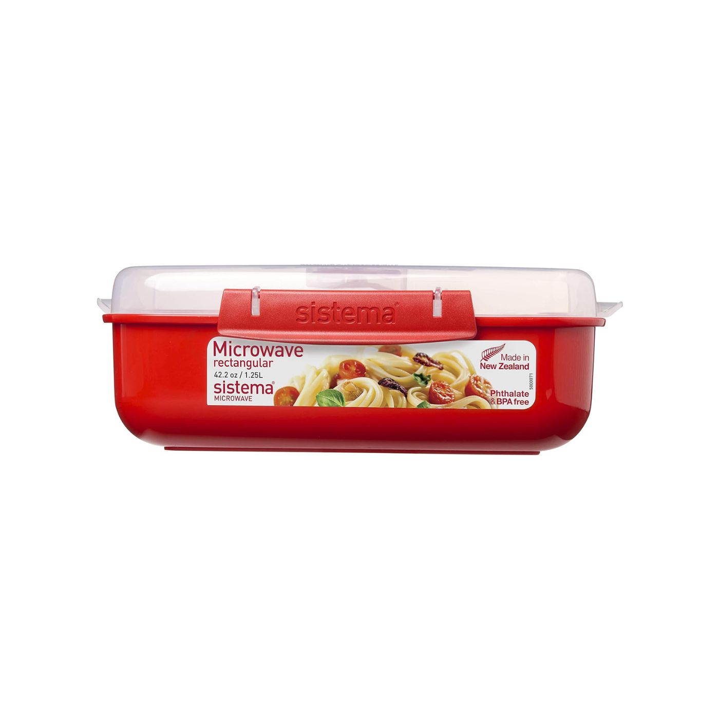 Sistema Lunch Box Klip It 1.25L Rectangular Microwave Red