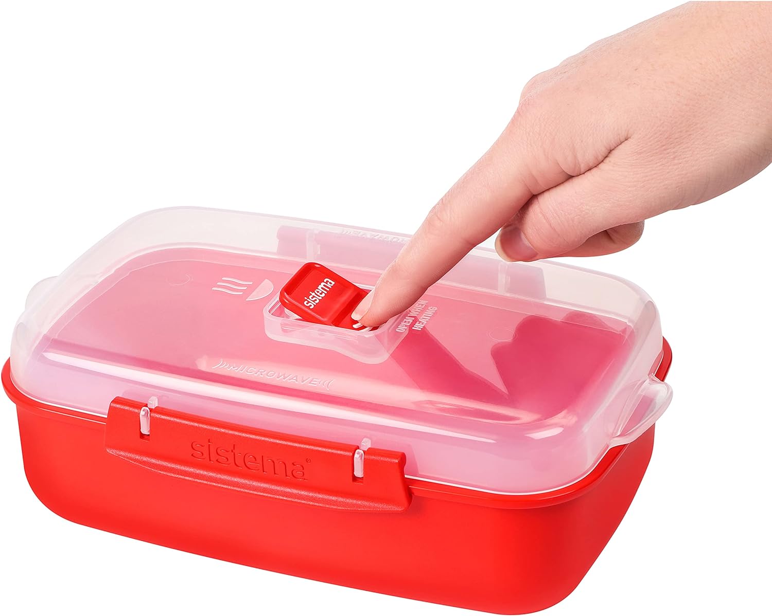 Sistema Lunch Box Klip It 1.25L Rectangular Microwave Red