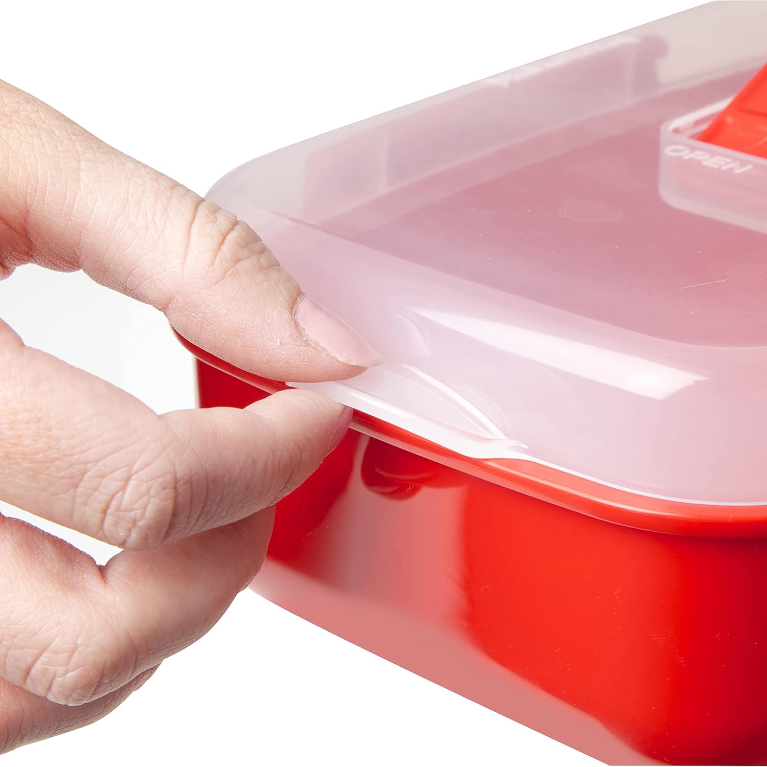 Sistema Lunch Box Klip It 1.25L Rectangular Microwave Red