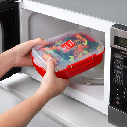 Sistema Lunch Box Klip It 1.25L Rectangular Microwave Red