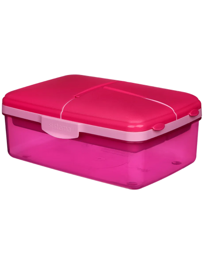 Sistema Lunch Box with Bottle Multi-Compartment 1.5L Pink
