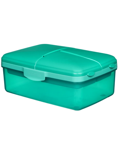 Sistema Lunch Box with Bottle Multi-Compartment 1.5L Teal