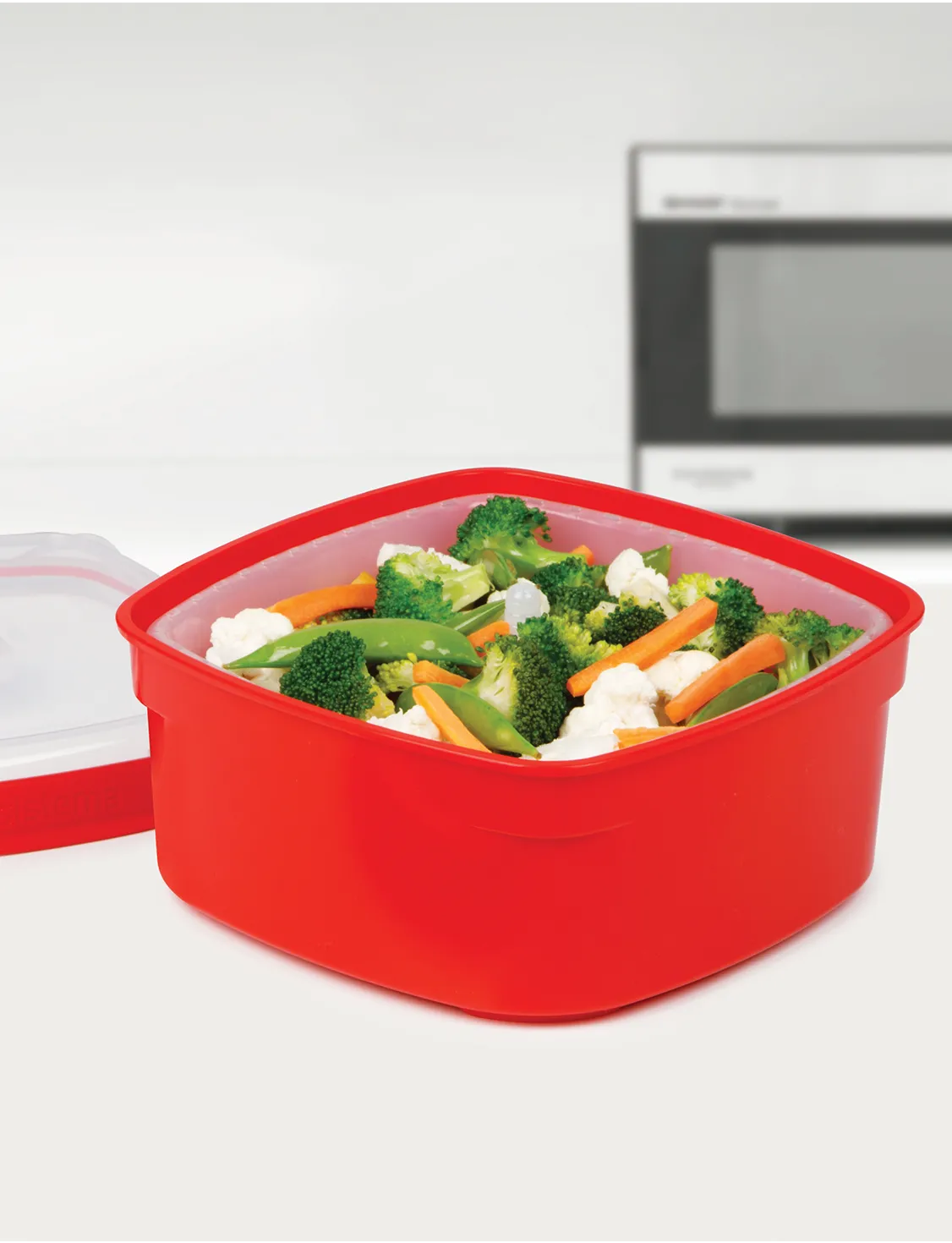 Sistema Medium Steamer Microwave 2.4L Red