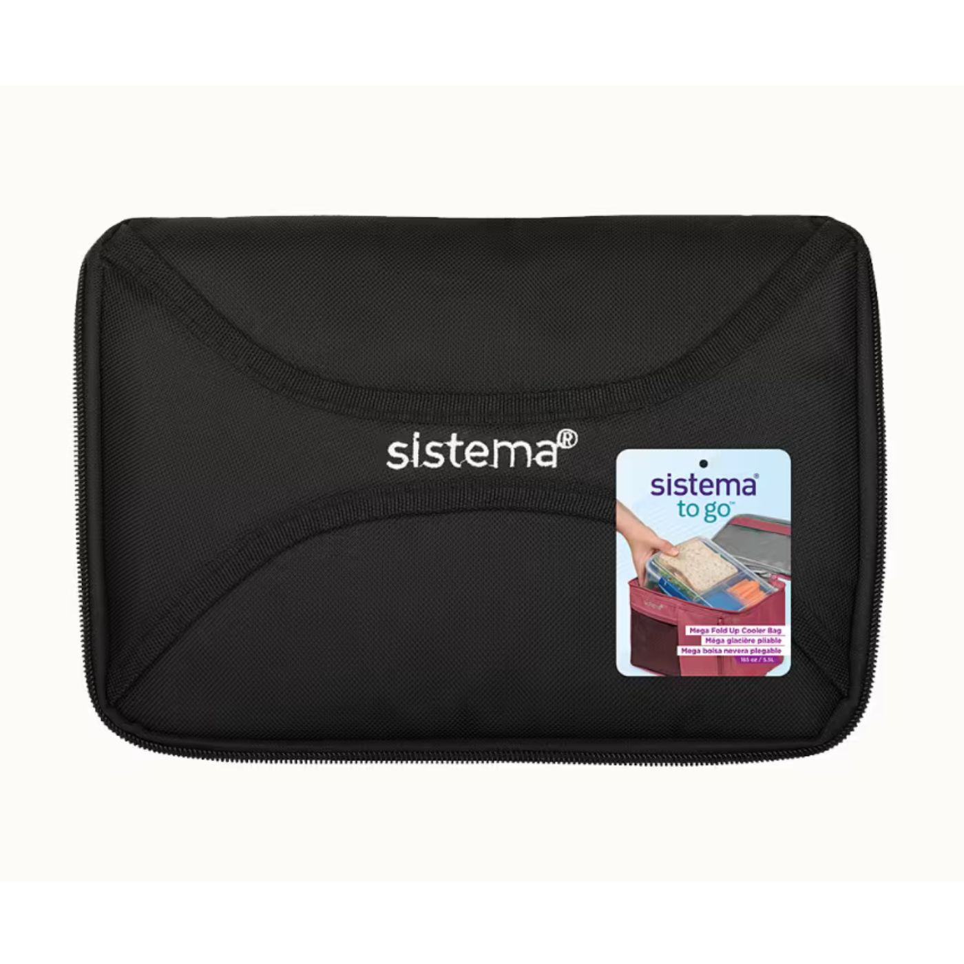 Sistema Mega Fold Up Insulated Lunch Bag To Go Black