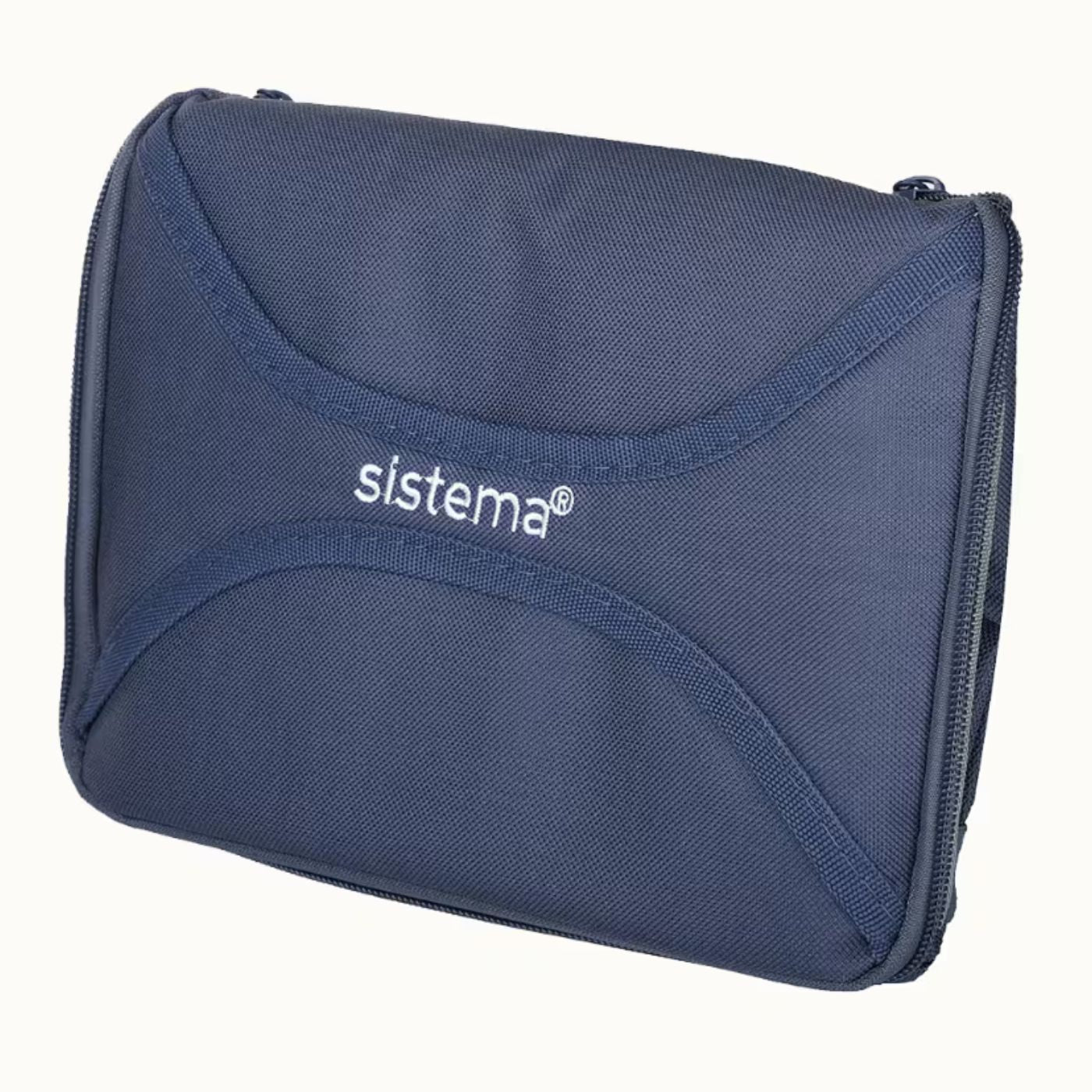 Sistema Mega Fold Up Insulated Lunch Bag To Go Indigo Powder