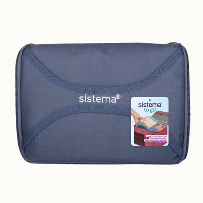 Sistema Mega Fold Up Insulated Lunch Bag To Go Indigo Powder