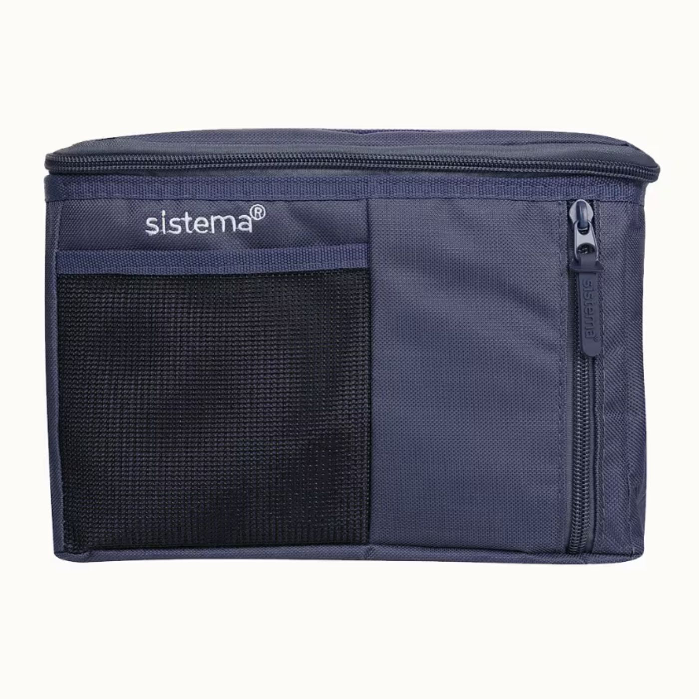 Sistema Mega Fold Up Insulated Lunch Bag To Go Indigo Powder