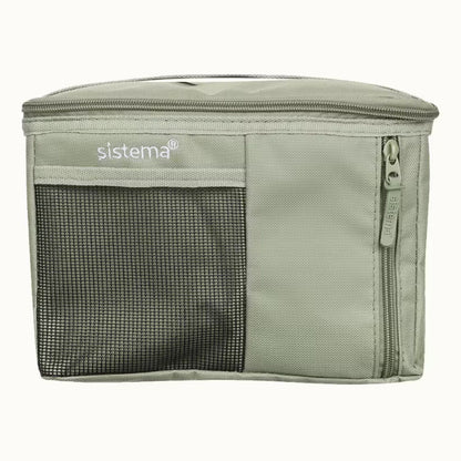 Sistema Mega Fold Up Insulated Lunch Bag To Go Sage Green