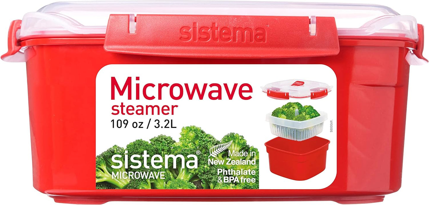 Sistema Steamer Microwave Large 3.2L Red
