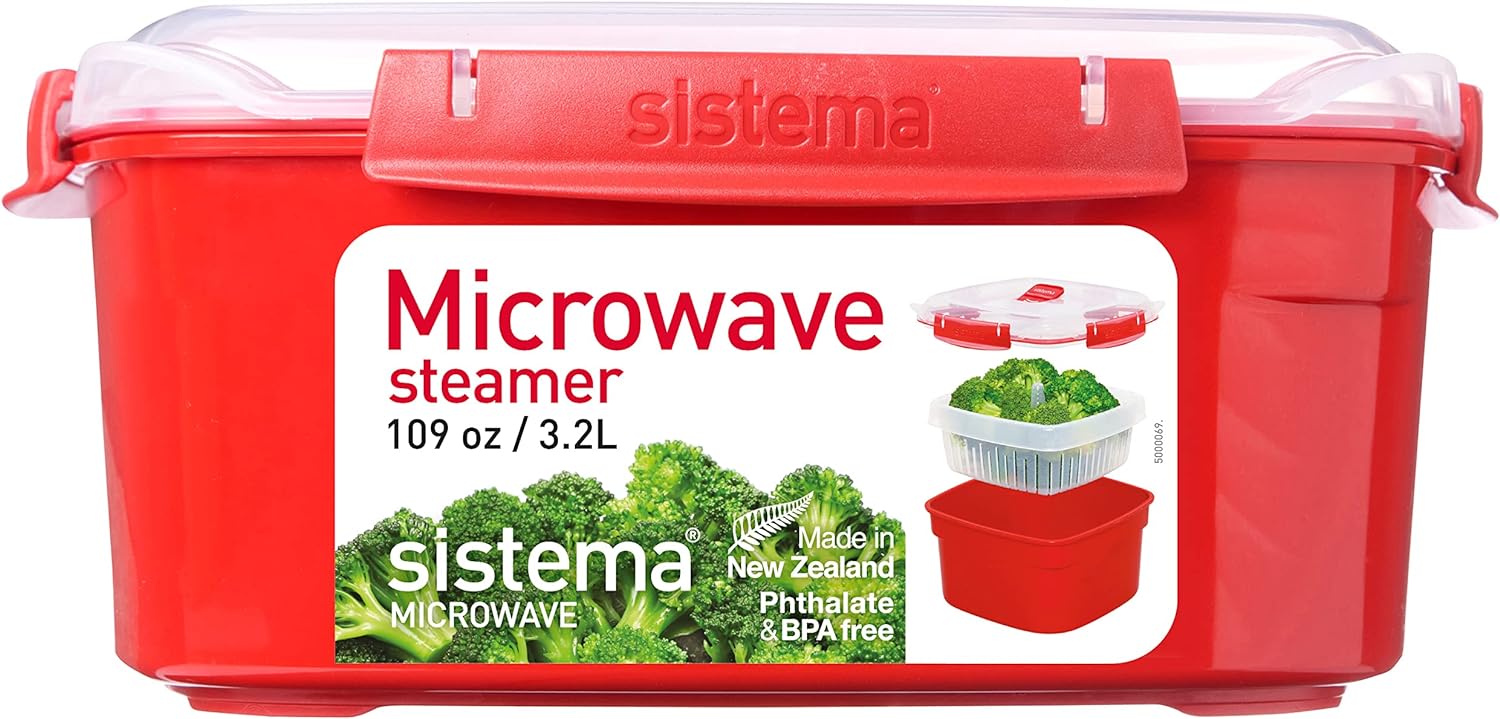 Sistema Steamer Microwave Large 3.2L Red