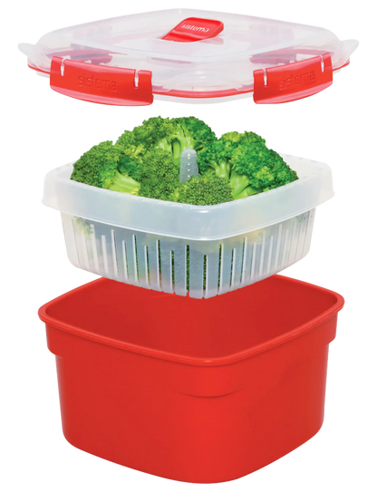 Sistema Steamer Microwave Large 3.2L Red