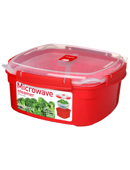 Sistema Steamer Microwave Large 3.2L Red