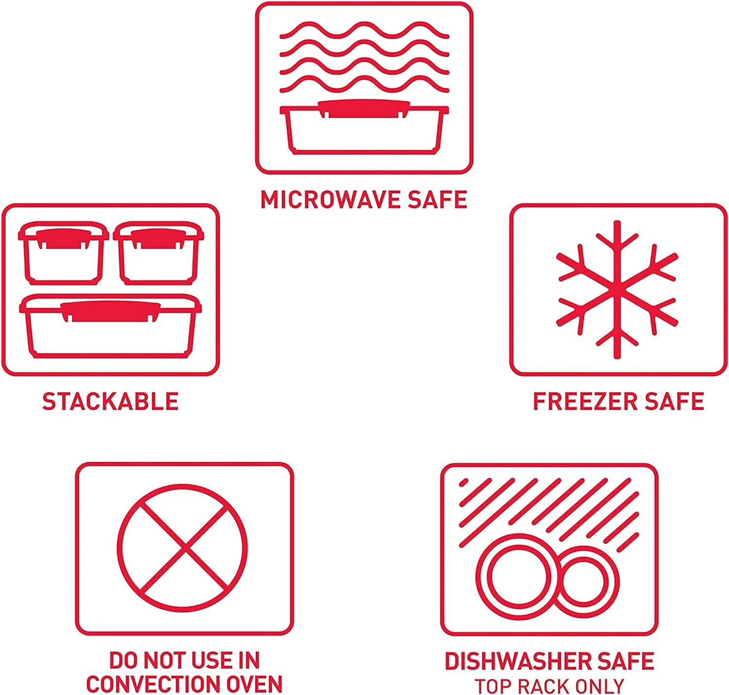 Sistema Steamer Microwave Large 3.2L Red
