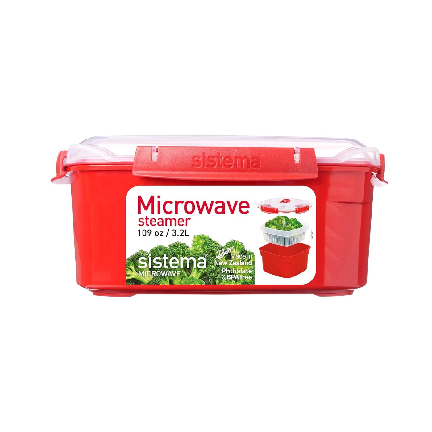 Sistema Steamer Microwave Large 3.2L Red