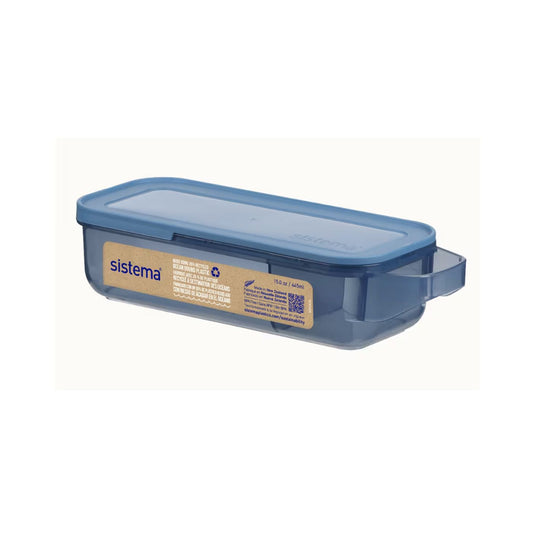 Sistema® 445ml Slide 'n' Snack™ Lunch Box - Mountain Blue