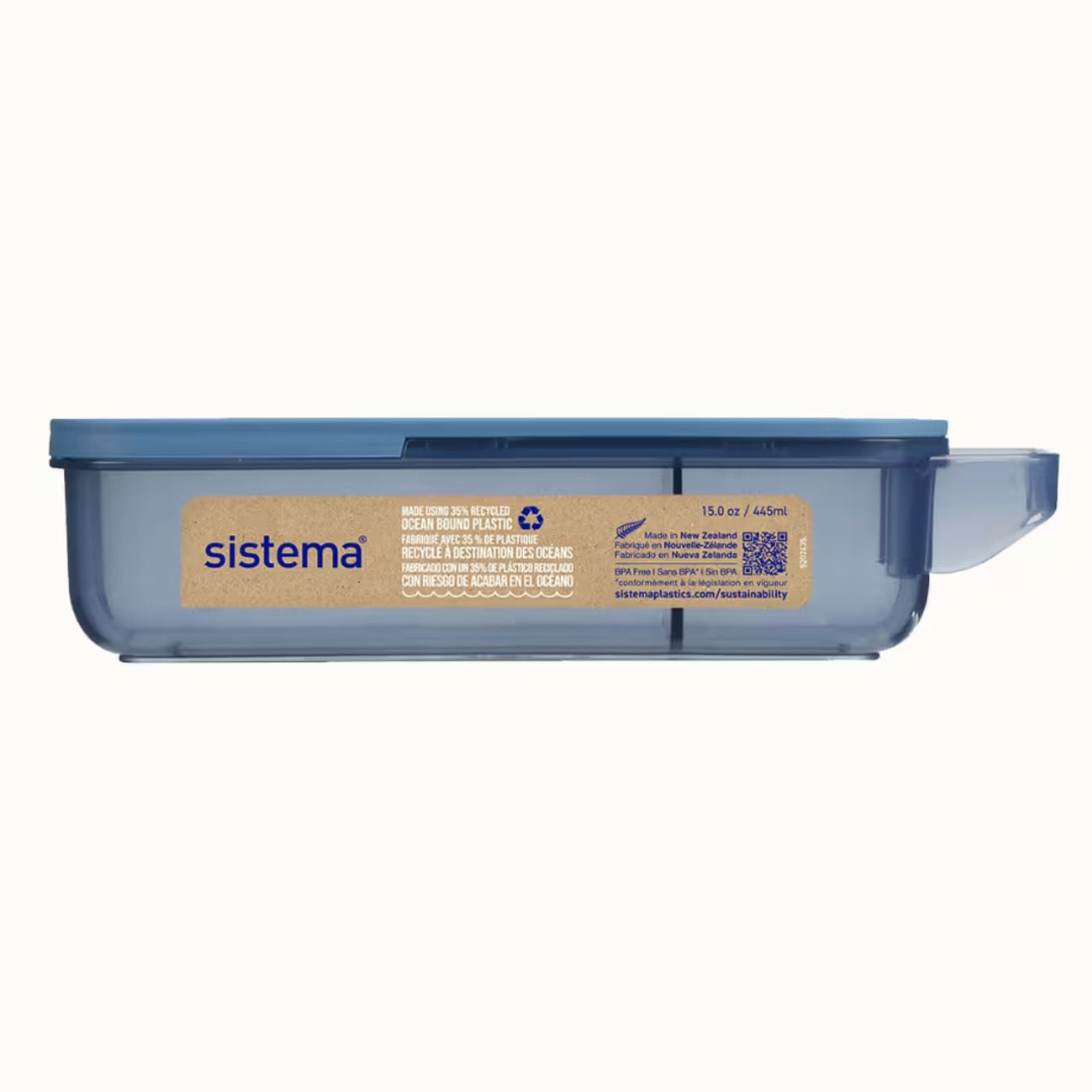 Sistema® 445ml Slide 'n' Snack™ Lunch Box - Mountain Blue