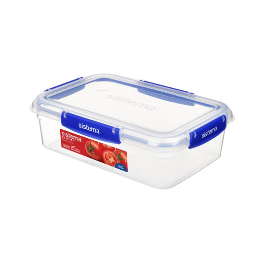 Sistema® KLIP IT PLUS™ Rectangular Lunch Box 2.2L Blue