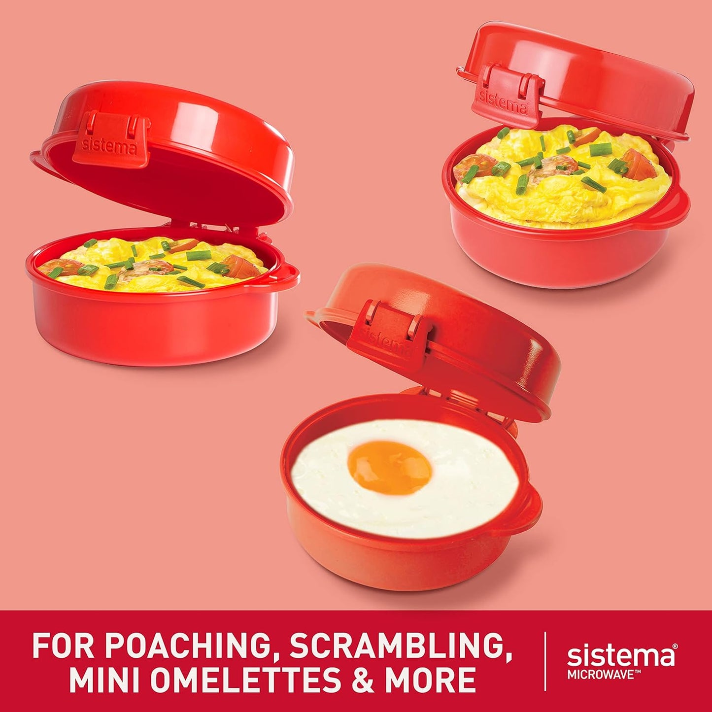 Sistema® Microwave™ Easy Eggs 271ml Red