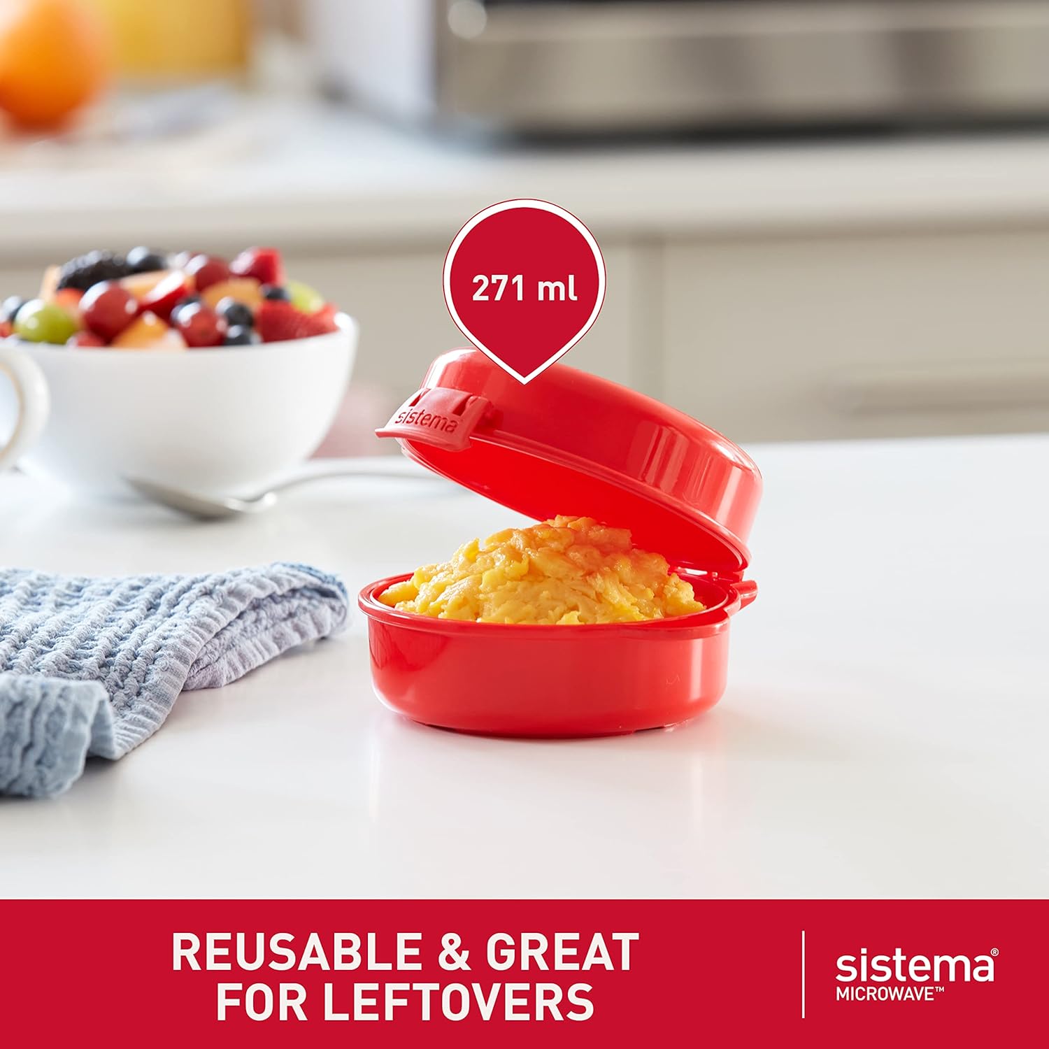 Sistema® Microwave™ Easy Eggs 271ml Red