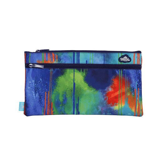 Spencil Pencil Case Twin Zip 34 x 17cm Colour Drip