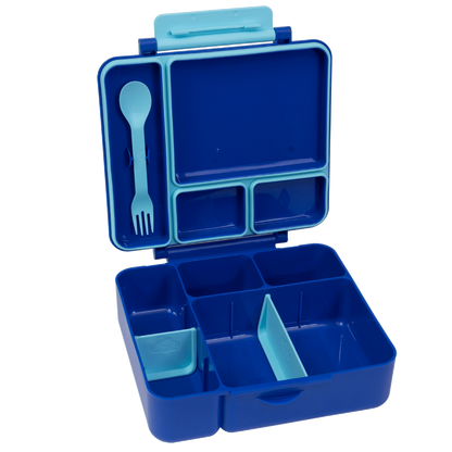 Spencil All-In Lunch Box Azure Sky large 2L leak-proof bento lunch box for kids with adjustable compartments