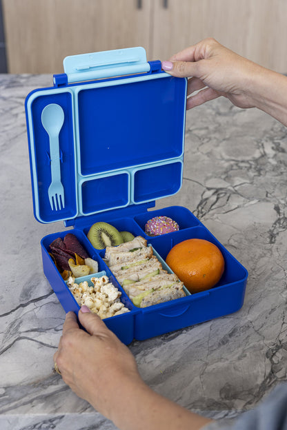Spencil All-In Lunch Box Azure Sky large 2L leak-proof bento lunch box for kids with adjustable compartments