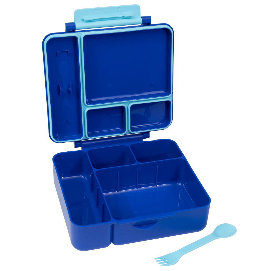 Spencil All-In Lunch Box Azure Sky large 2L leak-proof bento lunch box for kids with adjustable compartments