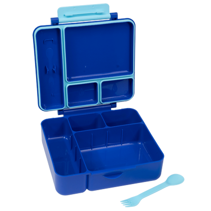 Spencil All-In Lunch Box Azure Sky large 2L leak-proof bento lunch box for kids with adjustable compartments