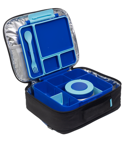 Spencil All-In Lunch Box Azure Sky large 2L leak-proof bento lunch box for kids with adjustable compartments