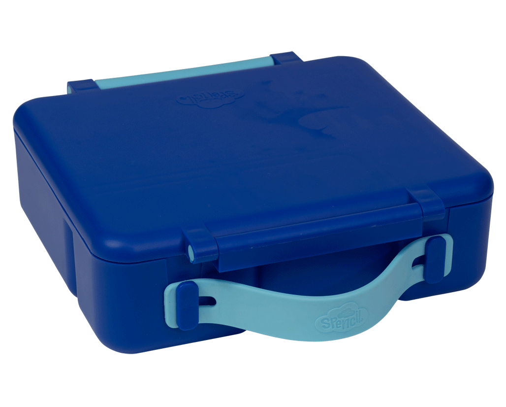 Spencil All-In Lunch Box Azure Sky large 2L leak-proof bento lunch box for kids with adjustable compartments