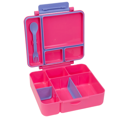 Spencil All-In Lunch Box Fuchsia  | 2L Leak-Proof Bento Lunch Box for Kids
