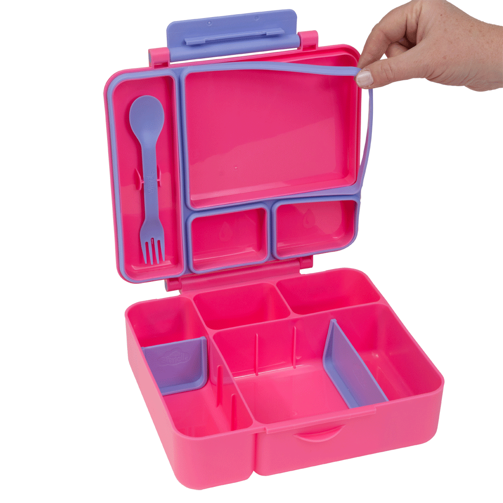 Spencil All-In Lunch Box Fuchsia  | 2L Leak-Proof Bento Lunch Box for Kids