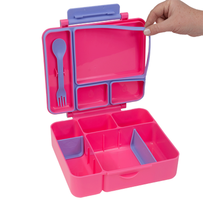 Spencil All-In Lunch Box Fuchsia  | 2L Leak-Proof Bento Lunch Box for Kids