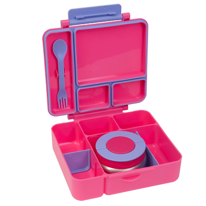 Spencil All-In Lunch Box Fuchsia  | 2L Leak-Proof Bento Lunch Box for Kids