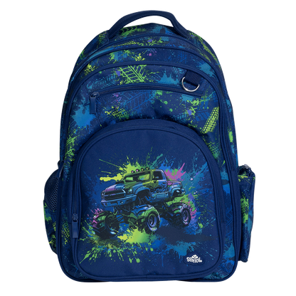 Spencil Big Kids Backpack - Mega Wheels | Cool Car Design for School