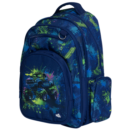 Spencil Big Kids Backpack - Mega Wheels | Cool Car Design for School